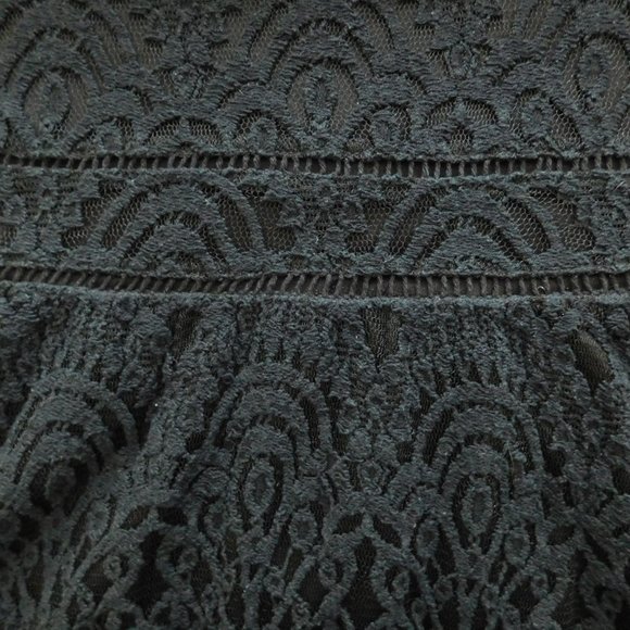 Downeast A-Line Black Lace Midi-length Dress with Lining, Size M - Picture 5 of 7